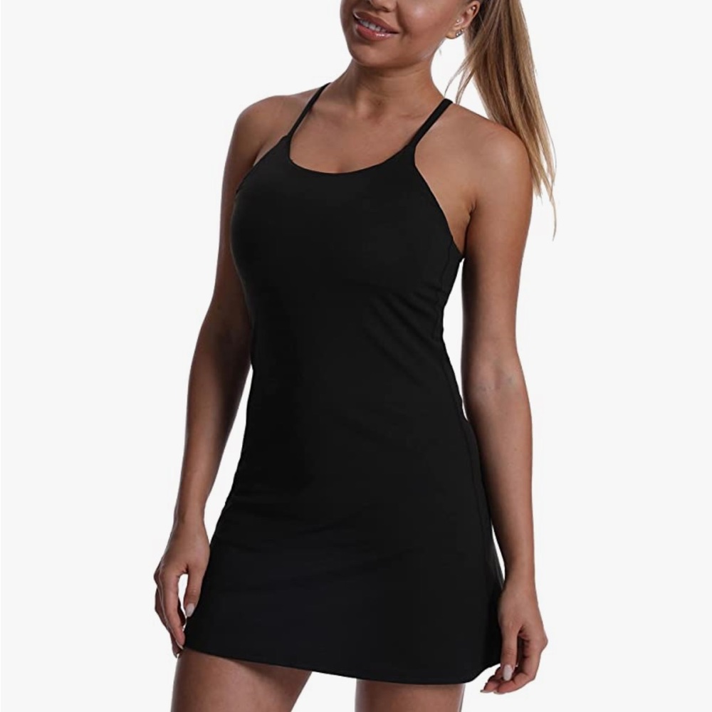 Athletic built in bra jersey tunic dress NWT